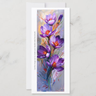Créez votre propre carte de Signet Crocus violets