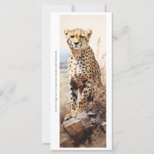 Créez votre propre carte de signet de guépard sauv