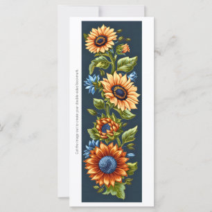 Créez votre propre carte de Signet de tournesols d