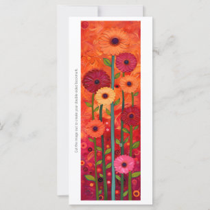 Créez votre propre carte de Signet Gerberas peinte