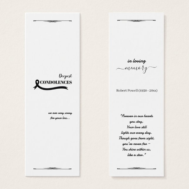 Créez votre propre carte de sympathie simple 3,0"  (Devant & derrière)