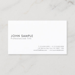 Créez votre propre carte de visite en blanc élégan