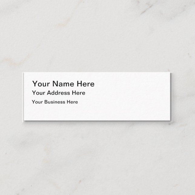 Créez votre propre Carte de visite Skinny (Devant)