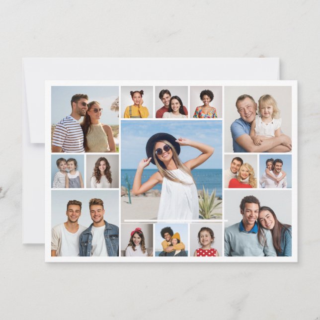 Créez votre propre carte de vœux avec 15 photos (Devant)