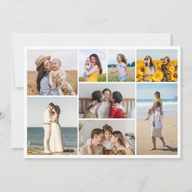 Créez votre propre carte de voeux Collage de 8 pho (Devant)