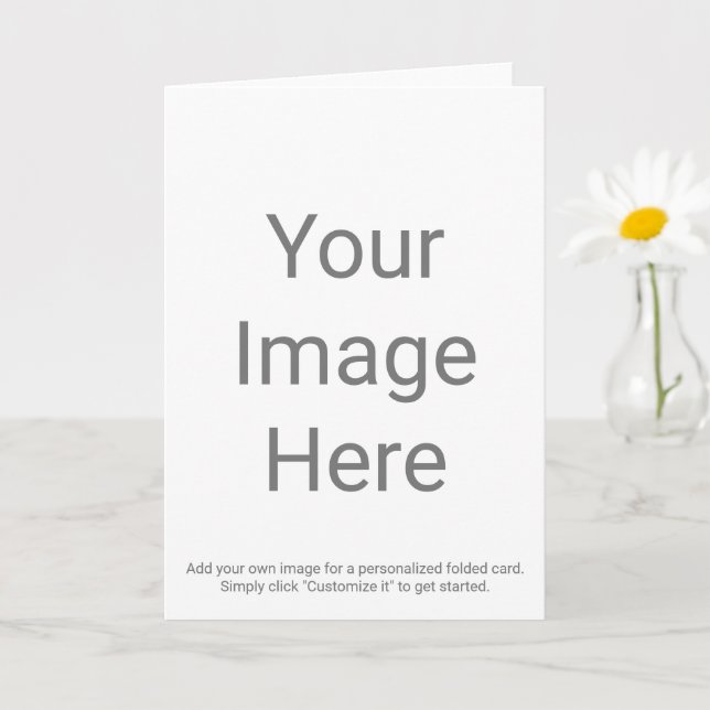 Créez votre propre carte de vœux pliée 13 x 18 cm (Petite plante)