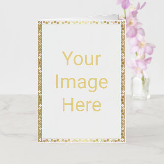 Créez votre propre carte de voeux pliée 5x7 Gold F