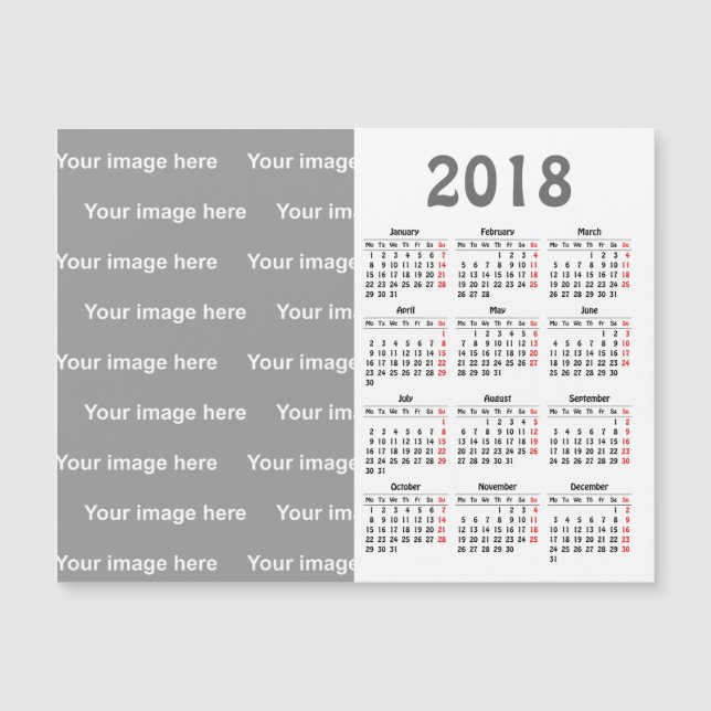 Créez votre propre carte magnétique 2018 (Devant)