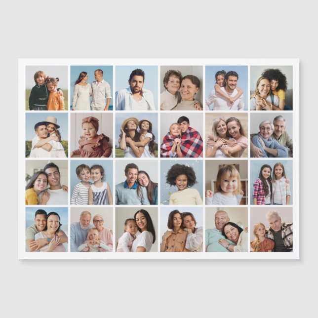 Créez Votre Propre Carte Magnétique Collage Photo  (Devant)