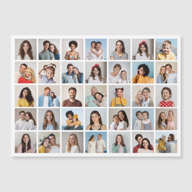 Créez Votre Propre Carte Magnétique Collage Photo  (Devant)