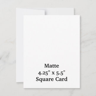 Créez votre propre carte mate carrée 4,25''x5,5"