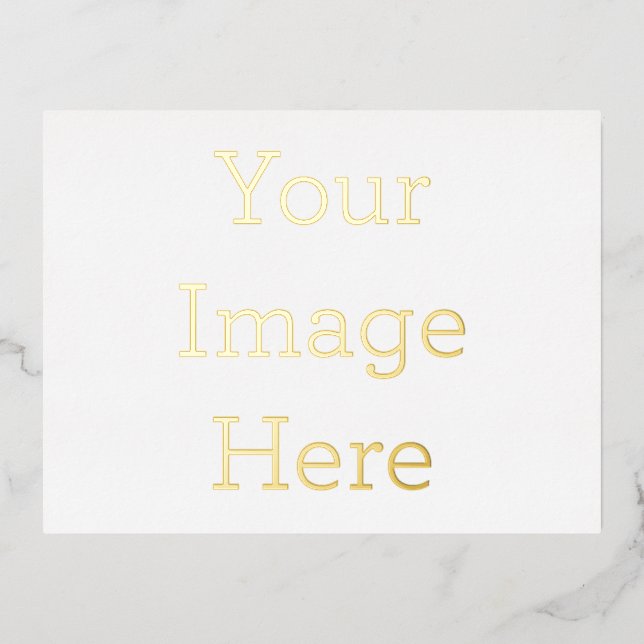 Create Your Own 10,80 cm x 14,25 cm Foil Invitation Postcard (Recto)