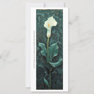 Créez votre propre carte Signet Calla Lily en marb