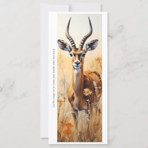 Créez votre propre carte signet gazelle sauvage