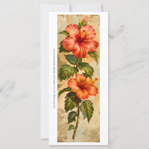 Créez votre propre carte Signet Orange Hibiscus