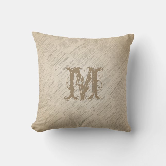 Créez votre propre coussin vintage de journal de (Recto)