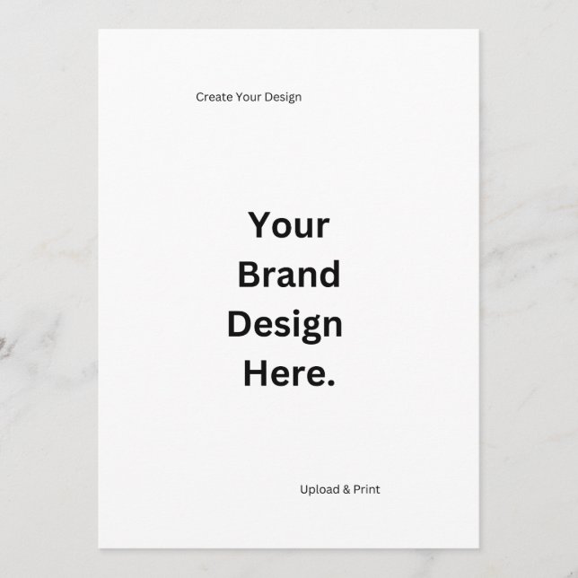 Créez votre propre design et imprimez le menu plat (Devant)