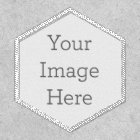 Créez votre propre fer Hexagon blanc 3 po x 3,4 po