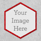 Créez votre propre fer Hexagon blanc 3 po x 3,4 po