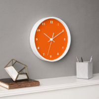 Créez votre propre horloge murale orange - Couleur