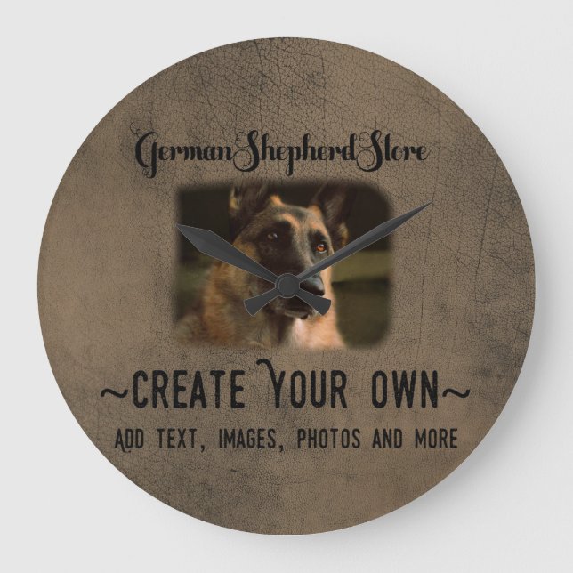 Créez votre propre horloge photo berger allemand (Recto)