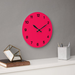 Créez votre propre horloge rouge Couleurs et polic