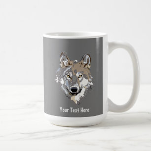 Créez votre propre loup gris de café Mug