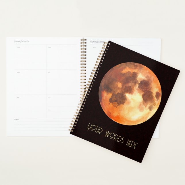 Créez Votre Propre Lune Orange Mystique (Devant avec enveloppe)