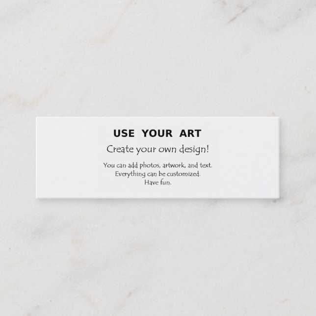 Créez votre propre mini carte de visite maigre (Devant)