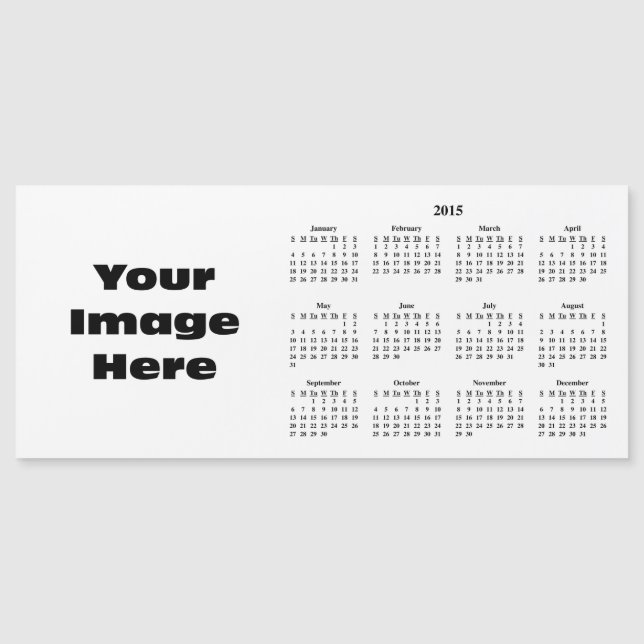 Créez votre propre modèle de calendrier 2015 (Devant)