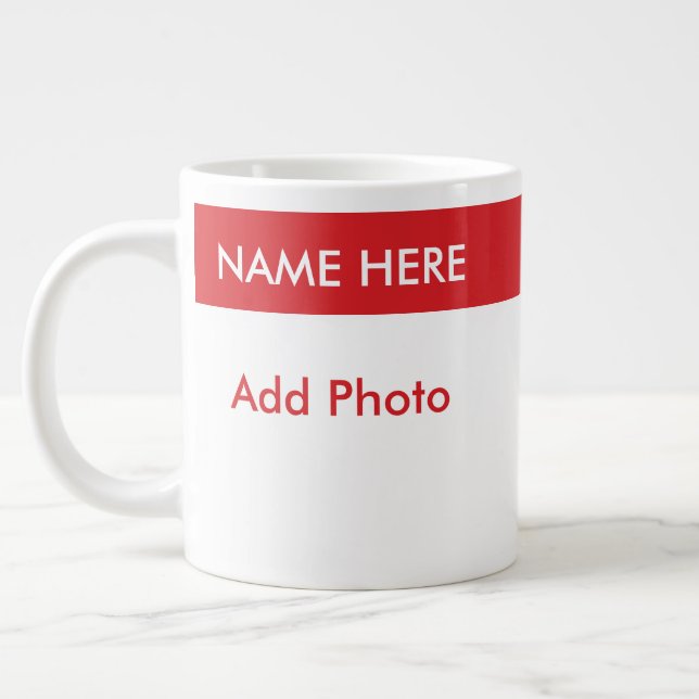 Créez votre propre Modèle de Noël Jumbo Mug (Gauche)