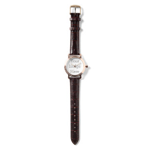 Créez votre propre montre Rose Brown à courroie d'