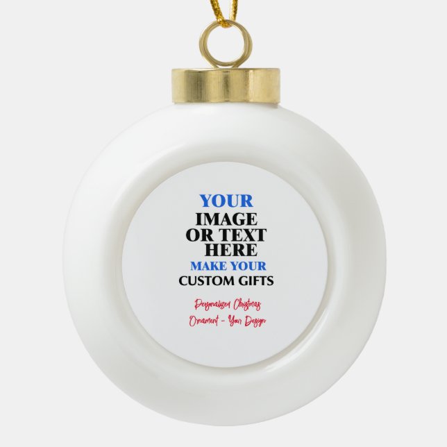 Créez votre propre ornement de Noël en céramique (Devant)