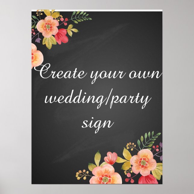 Créez votre propre panneau de mariage de tableau d (Devant)