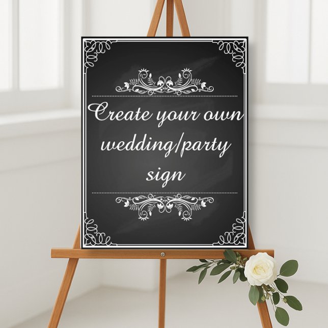 Créez votre propre panneau mariage de tableau noir (Créateur téléchargé)