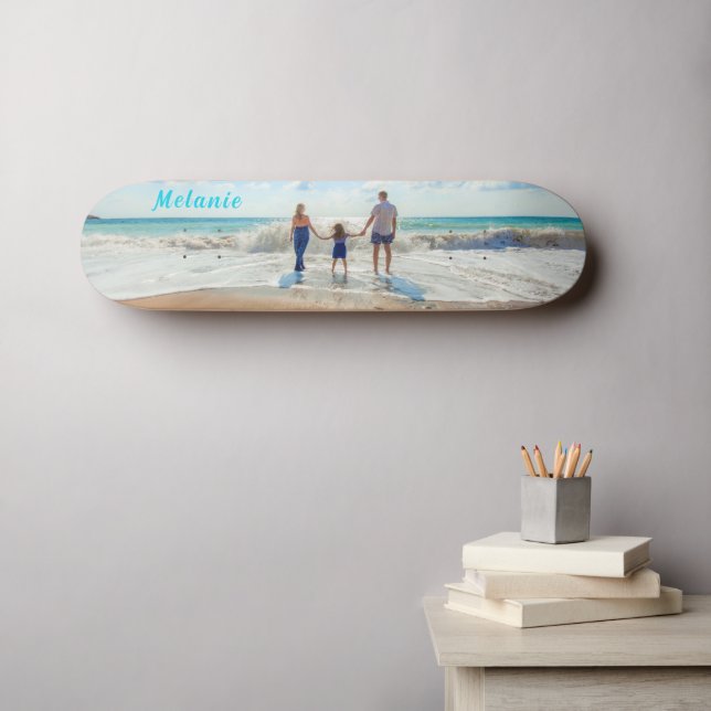 Créez Votre Propre Skateboard Photo avec Nom Perso (Art mural (Horz))