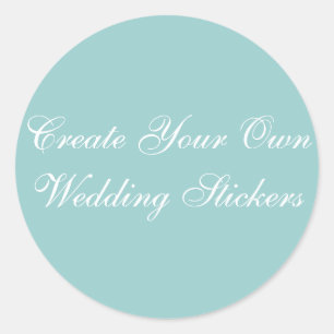 Créez votre propre Stickers Mariage Bleu Favoriser