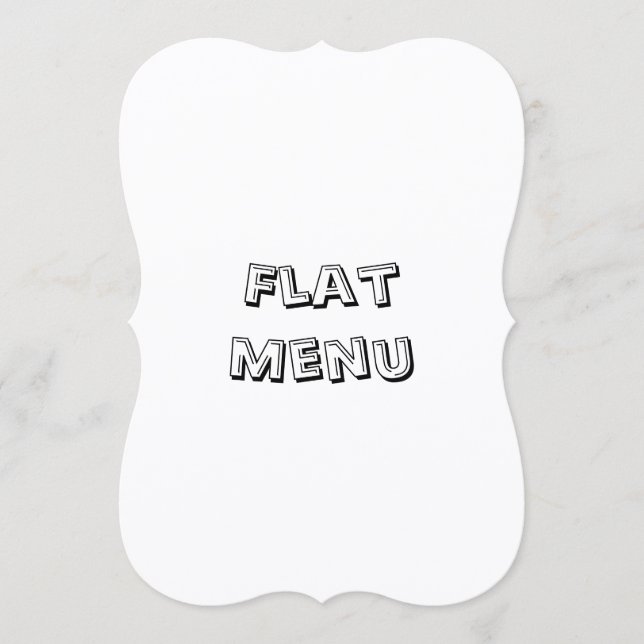 Créez votre propre support de menu simple 5" x 7" (Devant)