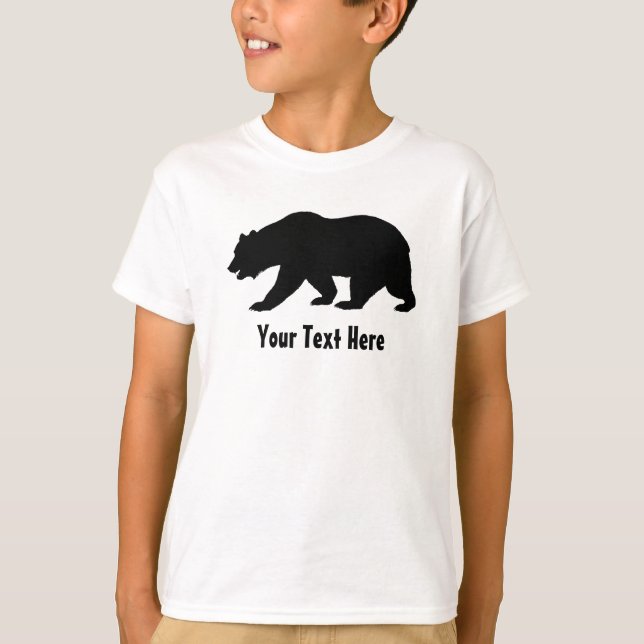 Créez votre propre T-shirt Nom Ours Noir Amusant (Devant)