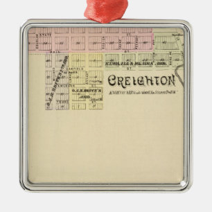 Creighton and West Niobrara, Nebraska Metal Ornament