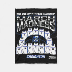 Creighton March Madness 2025 Men's Sketll Nil  Fleece Blanket