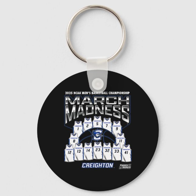 Creighton March Madness 2025 Men's Sketll Nil  Keychain (Front)