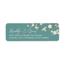 Crème blanche Sakura Cerry Blossoms Mariage asiati