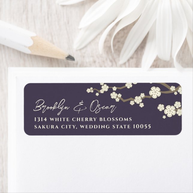 Crème blanche Sakura Cerry Blossoms Mariage asiati (En situation)