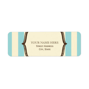 Crème bleue et étiquette inspiré par cirque