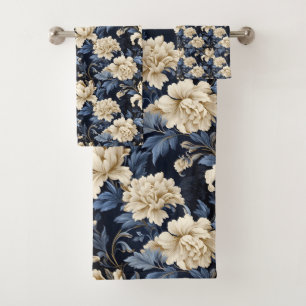 Crème bleue Floral Moderne