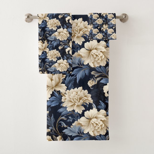 Crème bleue Floral Moderne (En situation)