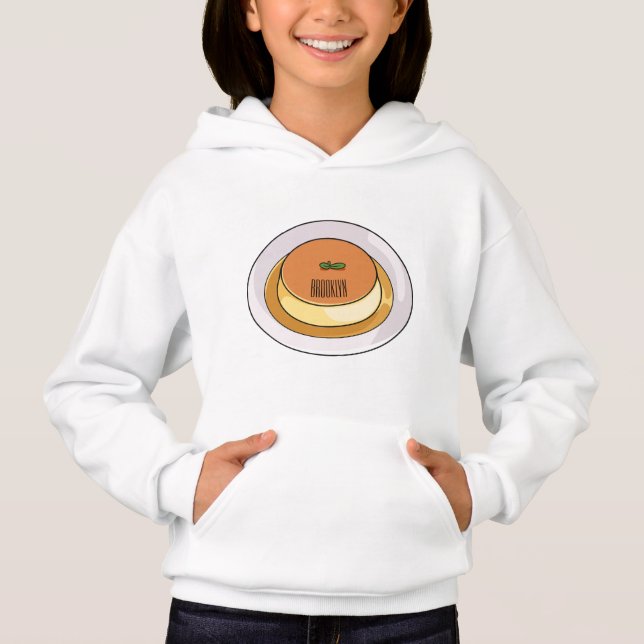 Creme caramel cartoon illustration  (Front)
