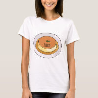 Creme caramel cartoon illustration