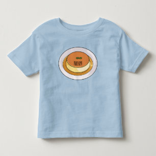 Creme caramel cartoon illustration toddler t-shirt